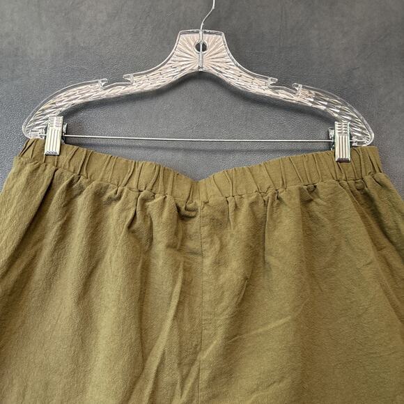 Shein Curve Women's Army Green Pull On Shorts Mom High Waist Casual Size 2XL - Picture 6 of 10